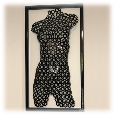 Torso Black on Wall with Frame Torso Black on Wall with Frame